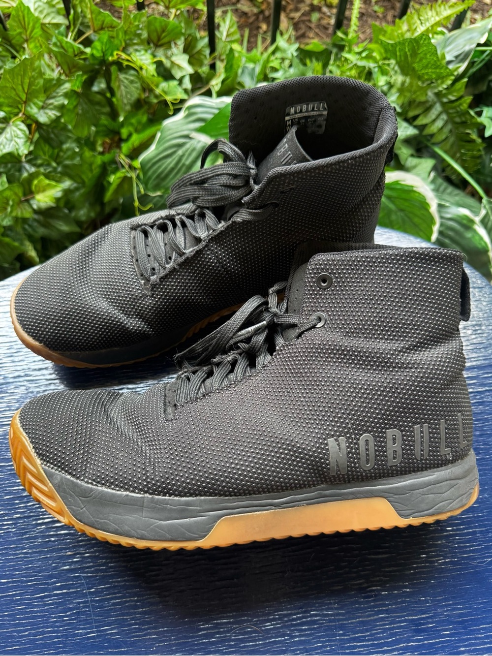 NOBULL Men’s Outwork High-Top Black Weightlifting Trainer Sneakers Flat CrossFit